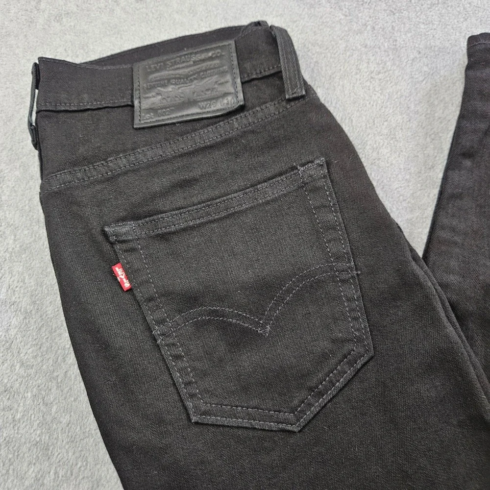 LEVIS PREMIUM 502 | Taper Fit Black Denim Jeans Mens 29x30